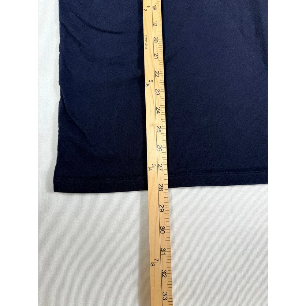 Michael Kors Pullover XL Navy Blue Snap Neck Utility Pocket Long Sleeve Top